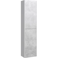 Пенал Aqwella 5 Stars Mobi MOB0535W/MOB0735BS/P подвесной L/R, белый глянец/бетон светлый