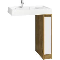 Тумба белый глянец/дуб рустикальный 18 см Акватон Лондри 1A2671K2LHDR0