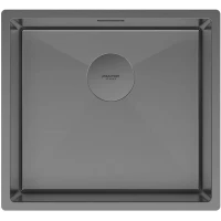 Кухонная мойка Paulmark Next PM214844-GM 48x44 см, вороненая сталь