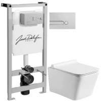Комплект подвесной унитаз MEER MR-2101 + система инсталляции Jacob Delafon E5504-NF + E4326-CP