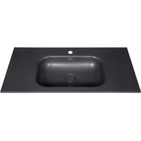 Раковина Armadi Art Vallessi 838-100-B 100x46 см, накладная, антрацит глянец