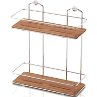 Полка для ванной Tekno-tel BK076P 30 см, двойная, хром