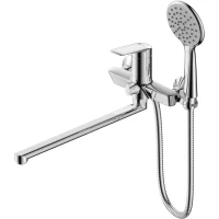 Смеситель для ванны Lemark Verba LM11451C универсальный, с душевым гарнитуром, хром