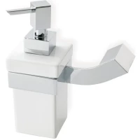 Дозатор для жидкого мыла Stil Haus Fluid FL30(08-BI) настенный, хром/белый