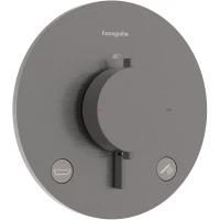 Термостат для ванны Hansgrohe Ecostat Comfort S 33718340 встраиваемый, черный хром матовый