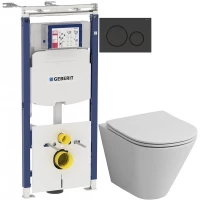 Комплект подвесной унитаз Grossman GR-4477S + система инсталляции Geberit 111.362.00.5 + 115.882.DW.1