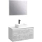 Комплект мебели белый глянец/бетон светлый 100 см Aqwella 5 Stars Mobi MOB0110W + MOB0710BS + 4640021064269 + SM0210 - 1