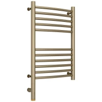 Полотенцесушитель электрический 600x400 золотой шелк МЭМ левый, перемычка выгнутая Сунержа Богема 3.0 32-5802-6040