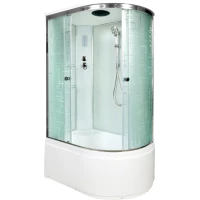 Душевая кабина 110x80x220 см Deto EM4511LEL матовое с прозрачным узором