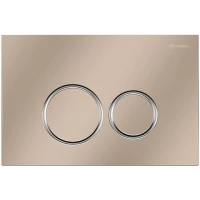 Кнопка смыва Caprigo Dew-R DA001-champagne/crm для инсталляции, шампань/хром/шампань