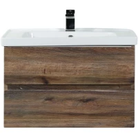 Тумба под раковину Art&Max Techno AM-Techno-900-2C-SO-LW646 87 см, подвесная, дуб бомонд