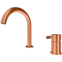 Смеситель для раковины Remer Metrica MC57RP без донного клапана, медь матовая