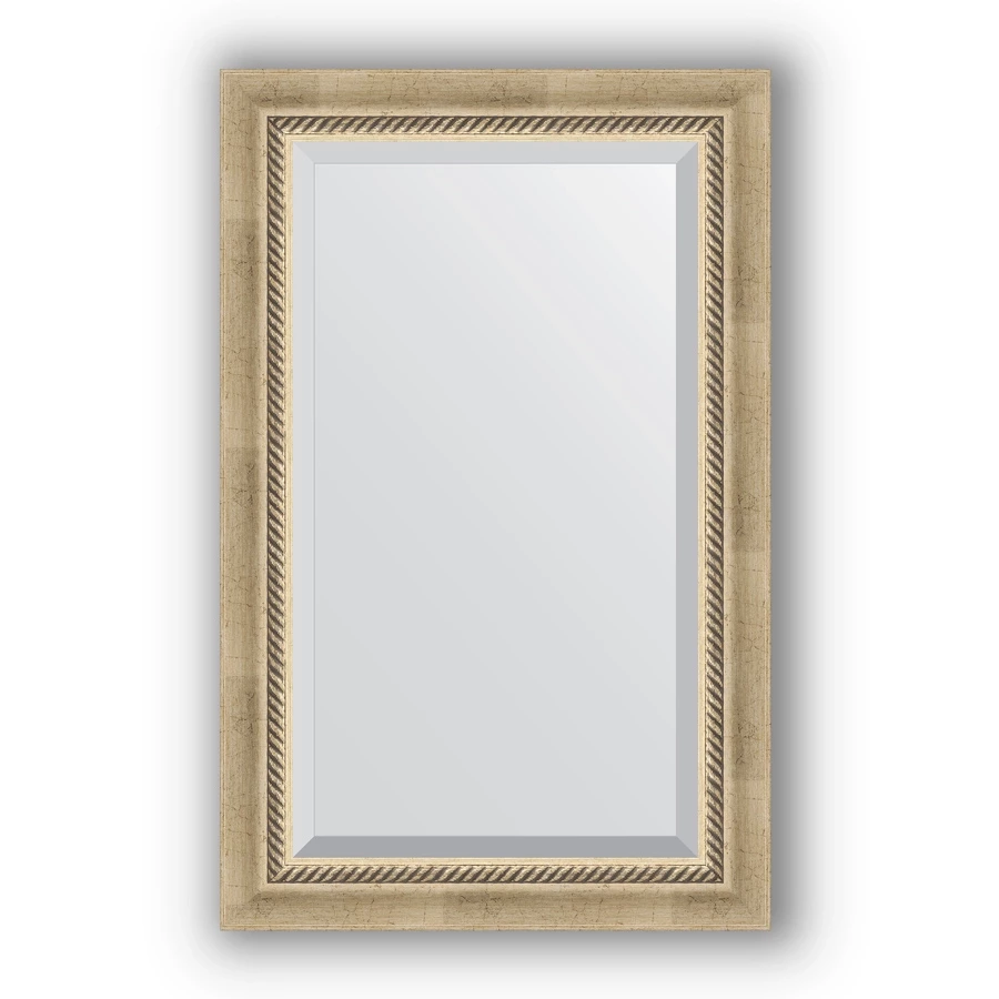 Зеркало 53x83см состаренное серебро с плетением Evoform Exclusive BY 1132
