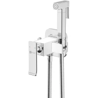 Гигиенический душ Lemark Contest LM5820CW со смесителем, хром/белый