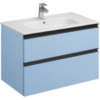 Тумба под раковину Roca Domi ZRU9307871 78,5 см, подвесная, небесно-синий матовый