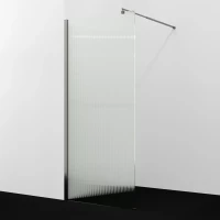 Душевая перегородка WasserKRAFT Rur 30W46GR-FL 110 см, профиль графит, стекло рифленое