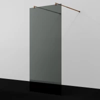 Душевая перегородка WasserKRAFT Vechte 60W44RG-TG 99,4 см, профиль розовое золото, стекло тонированное