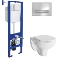 Комплект подвесной унитаз Berges Gamma + система инсталляции Berges Atom Line 410 043316
