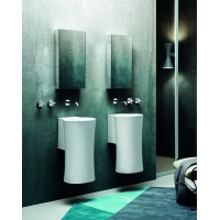 Раковина 35x37 см Azzurra Nativo LALS035370N0BI/(NAT200/0bi)*0 без отверстия под смеситель, с креплением, белый