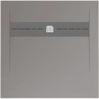 Душевой поддон Allen Brau Infinity 8.21001-PGM 90x90 см, из литьевого мрамора, квадратный, платина матовый