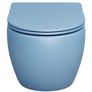 Изображение товара унитаз подвесной grossman gr-4455bsms безободковый, с сиденьем микролифт, голубой матовый