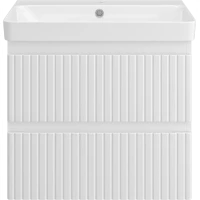 Тумба под раковину Brevita Victory VIC-09060-0102Я 56 см, подвесная, белый матовый