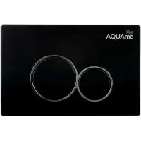 Кнопка смыва AQUAme AQM4101B для инсталляции, черный матовый/хром/черный матовый
