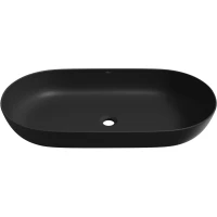 Раковина-чаша Wellsee Chic Riviera 326814000 80x40 см, накладная, черный матовый