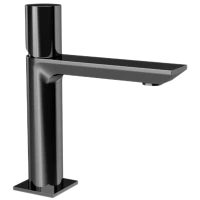 Смеситель для раковины Remer Edge EG512CFP без донного клапана, черный хром матовый