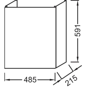 Изображение товара тумба квебекский дуб с реверсивной дверцей 48,5 см jacob delafon odeon up eb863-e10