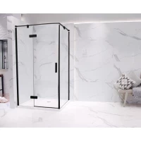 Душевой уголок 120x80 см L Bravat Blackline BS120.3112AB прозрачное