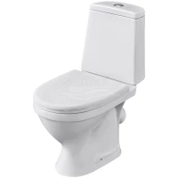 Унитаз-компакт Santeri Prime Комфорт 1.P206.3.S00.00B.F (4640009671007) косой выпуск, с сиденьем микролифт, белый
