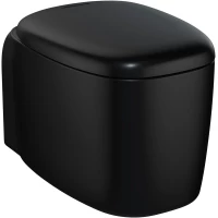 Унитаз подвесной VitrA Plural 7830B483-0075 безободковый, черный матовый