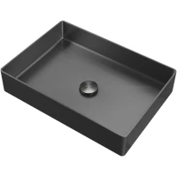 Раковина-чаша Abber Wasser Kreis AF2400GM 51x36 см, накладная, оружейная сталь матовый