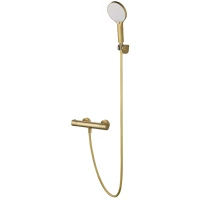 Термостат для душа Wonzon & Woghand Inn 3 WW-B2065-A-BG с душевым гарнитуром, золотой матовый