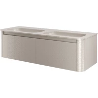 Тумба под раковину Armadi Art Voi Stonefinish Cashmere 782-140-SF-C 140 см, подвесная, кашемировый камень матовый