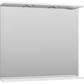 Изображение товара зеркало misty енисей э-ени02080-011 80x72 см, с подсветкой, выключателем, белый глянец/белый матовый