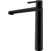 Смеситель для раковины Lemark Ladoga LMF-0715B-BL без донного клапана, черный матовый