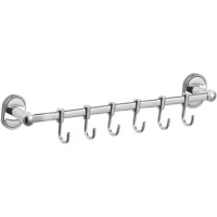 Планка с крючками D-Lin D288700-6 для ванны, хром