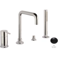 Смеситель на борт ванны Emmevi Filobrass 85120/NEO с душевым гарнитуром, черный матовый
