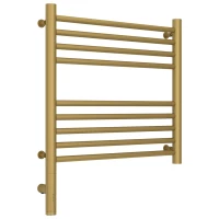 Полотенцесушитель электрический 500x500 золотой матовый МЭМ левый, перемычка прямая Сунержа Богема 3.0 032-5804-5050