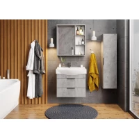 Комплект мебели бетон чикаго 65 см Onika Девис 106546 + 1WH302501 + 206542