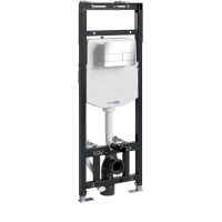 Инсталляция для унитаза WasserKRAFT Alme 15 15TLT.010.ME.CH04 с кнопкой смыва, хром