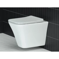 Унитаз подвесной Ceramica Nova Mono CN1902 безободковый, с сиденьем микролифт, белый