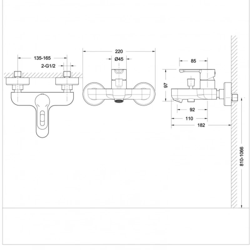 Смеситель для ванны Bravat Stream-D F637163C-01