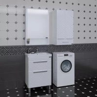 Комплект мебели белый глянец 61 см Санта Калипсо 217008LN + FOCTEP60 + 700178