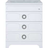 Тумба под раковину Misty Лейла Пр-Лей01060-013Я 58,5 см, напольная, белый матовый