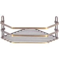 Полка для ванной Tekno-tel ES077A 20x20 см, угловая, бронза