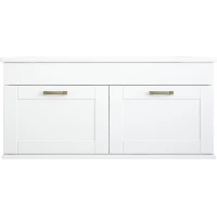 Тумба с раковиной белый матовый 95 см Sanflor Ванесса C15327