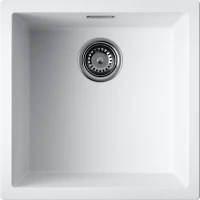 Кухонная мойка Omoikiri Tetogranit Yamakawa 45T-U/I-WH 4993310 45,6x45,6 см, белый